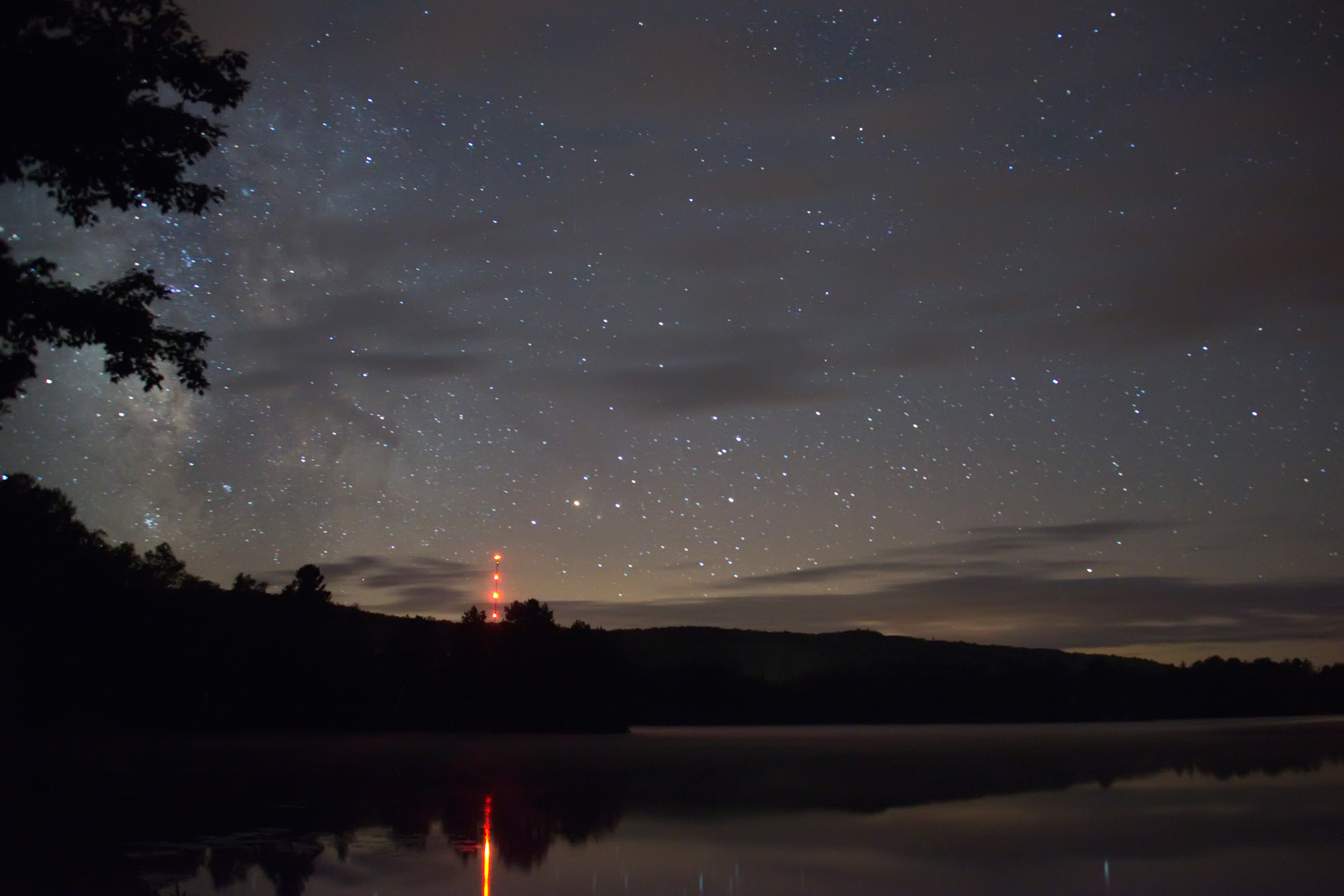 Aug. 4, 2013 Clouds and a bit of moonlight make a nice contrast.